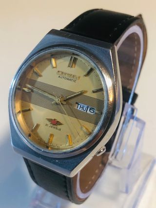 Reloj Citizen Automático Vintage 21 Joyas Dorado