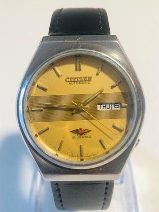 Reloj Citizen Automático Vintage 21 Joyas Dorado