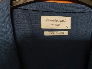 Chaleco Emidio Tucci Filato Italiano Talla XL Azul