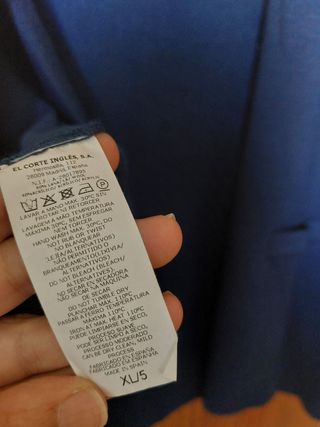 Chaleco Emidio Tucci Filato Italiano Talla XL Azul