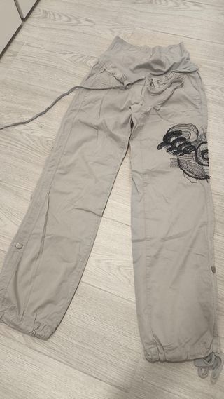 Pantalón cargo premamá beige