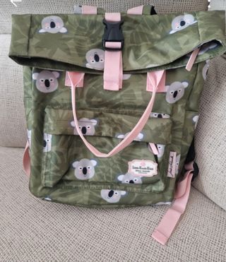 Mochila Koalas Verde y Rosa