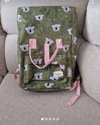 Mochila Koalas Verde y Rosa