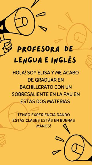 Profesora particular ESO y bachillerato.