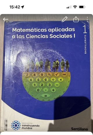 libro Matemáticas 1 Bachiller