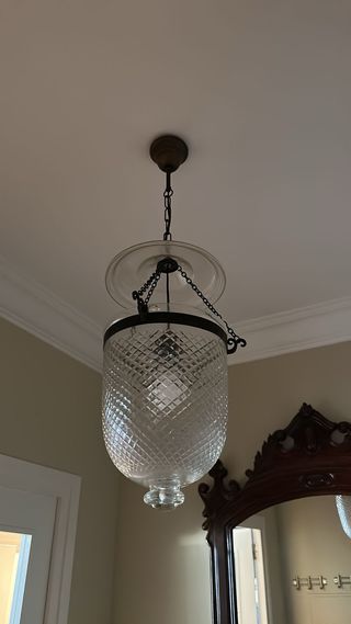 Lámpara de techo elegante cristal y metal