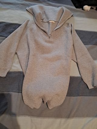 Jersey de punto ancho gris