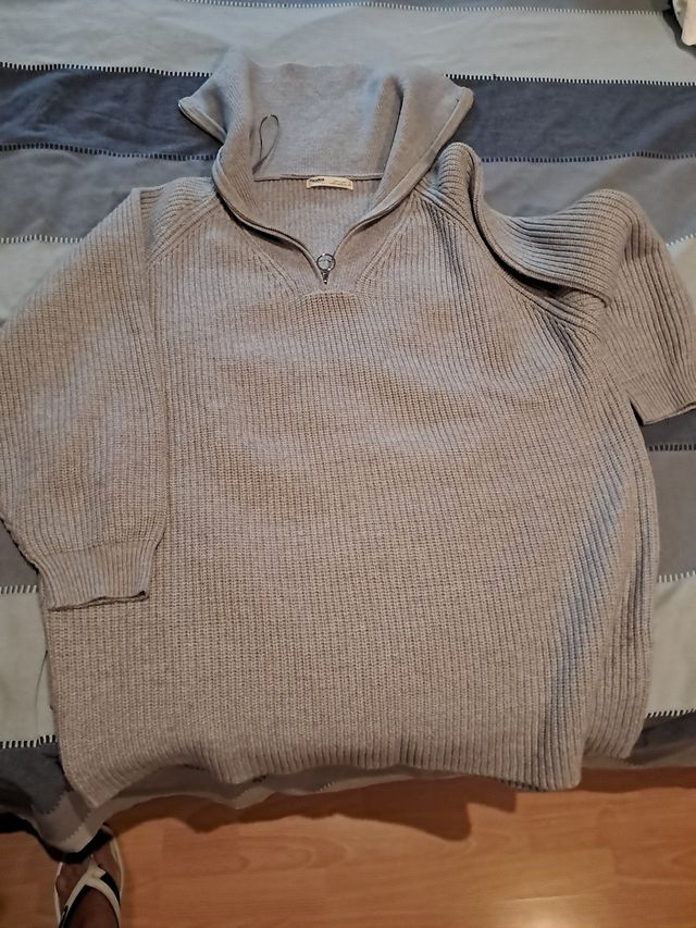 Jersey de punto ancho gris