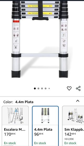 Escalera telescópica plegable 4,4m