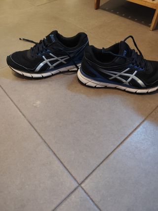 Zapatillas Asics Hombre Negro/Azul