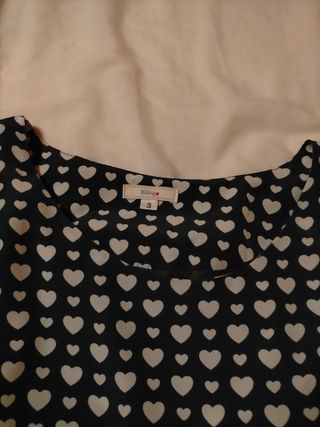Vestido Kling Corazones azul marino y Blanco