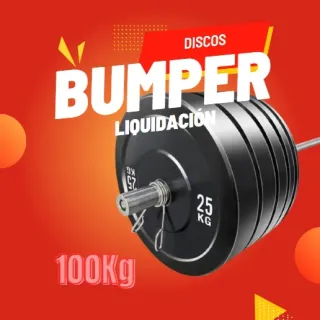 Pesas Discos Bumper Crossfit y Gimnasio 100kg