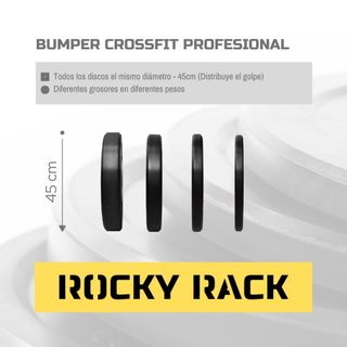 Pesas Discos Bumper Crossfit y Gimnasio 100kg