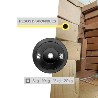 Pesas Discos Bumper Crossfit y Gimnasio 100kg