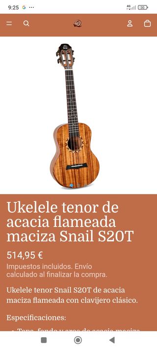 Ukelele Tenor Snail S20 T