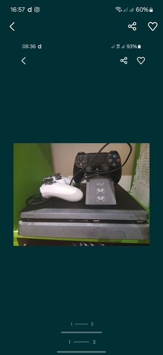 PS4 (PlayStation 4) Preto +3 comados