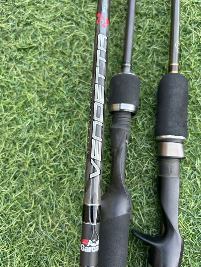 Lote cañas de un tramo pesca Black Bass 60€ unidad