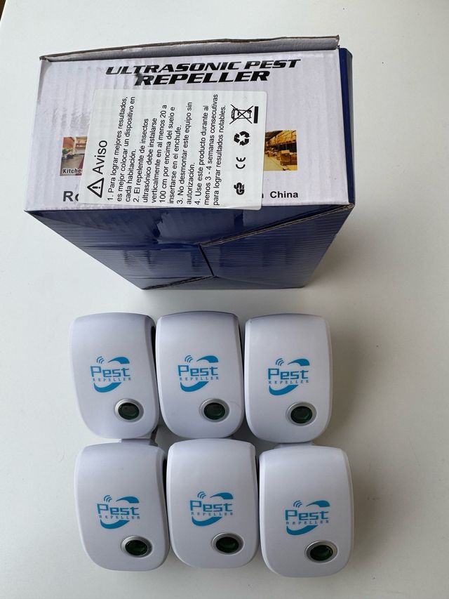 Pack 6 Repelentes Ultrasónicos Plagas e insectos