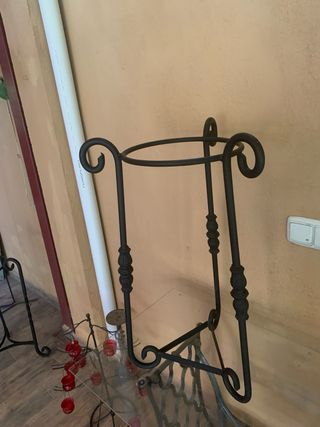 Macetero forja negro mate