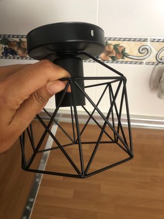 Lámpara de techo geométrica negra