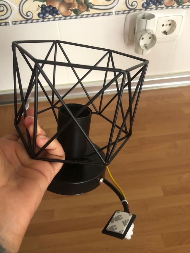 Lámpara de techo geométrica negra