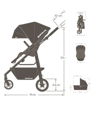 Capazo y Silla Uppababy Cruz Azul Marino