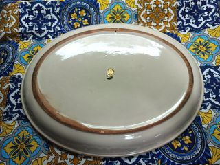 Vassoio vintage uccello decorato