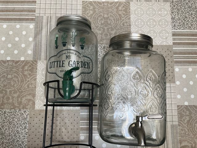 Jarra de agua de cristal con grifo 4lts.