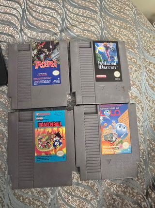 Lote 4 Juegos Nintendo NES: Trojan, Dragon Ball, L