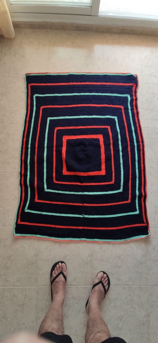 Manta de lana tejida a mano.