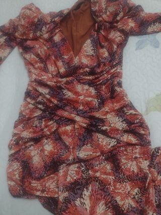 Vestido fiesta boda estampado floral