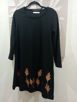 Vestido Sfera Punto Negro Talla M