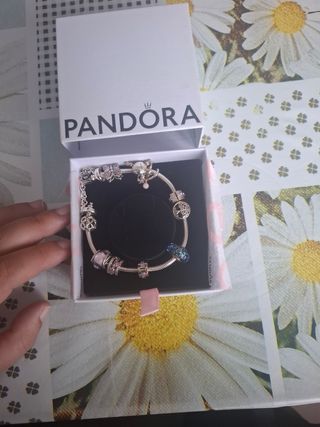 Pulsera Pandora Original Plata y Rosa