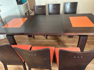 súper mesa  comedor y 6 sillas 