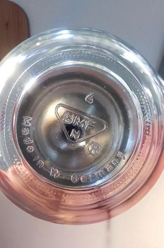 Set condimenti BMF vintage vetro e metallo