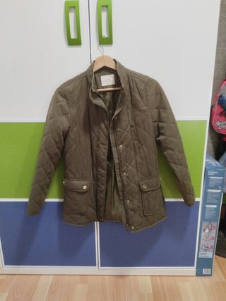Chaqueta acolchada mujer verde oliva