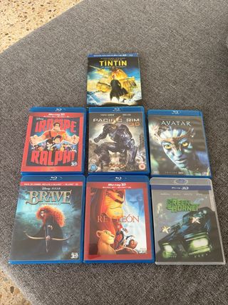 Pack Películas Blu-ray 3D: Tintín, Avatar, Brave..