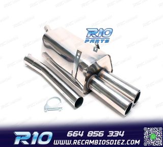 SILENCIOSO ESCAPE PARA BMW SERIE 3 E36 L6 1991-1998 INOX x2