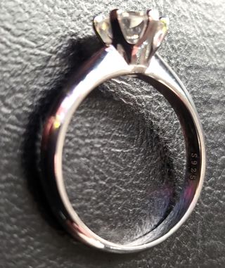 Anello Argento 925 con Diamante Moissanite 0,5 Ct
