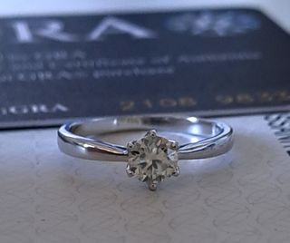 Anello Argento 925 con Diamante Moissanite 0,5 Ct