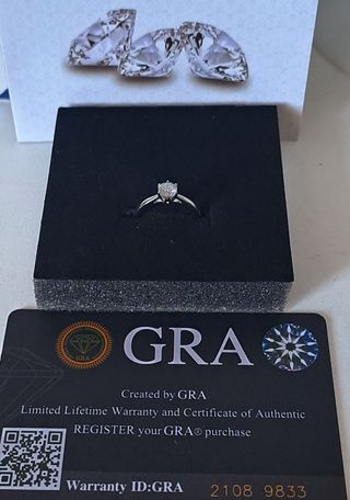 Anello Argento 925 con Diamante Moissanite 0,5 Ct