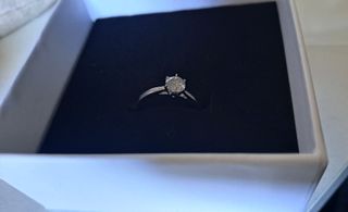 Anello Argento 925 con Diamante Moissanite 0,5 Ct