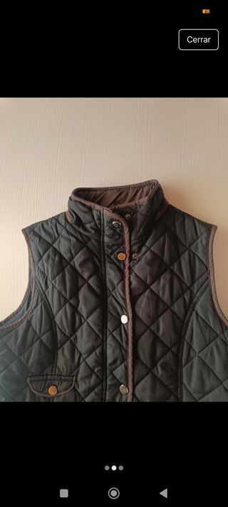 Chaleco acolchado mujer marrón
