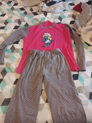 Pijama Unicornio Niña Gris