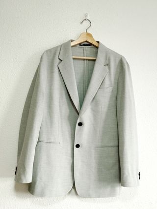 Blazer Zara Gris Hombre