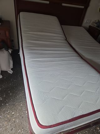 Somier Articulado y Colchones Gemelar 150cm