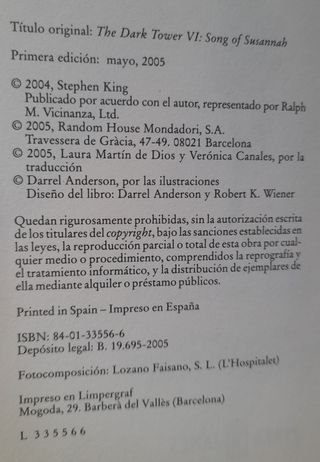 La torre oscura VI. La canción de Susannah