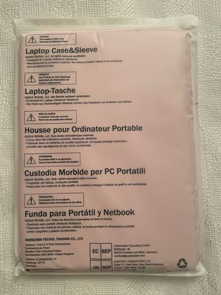 Funda portátil rosa TECOOL decorada (nueva)
