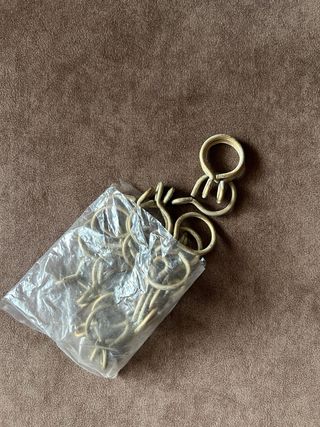Anelli per tende in metallo dorato antichizzato 