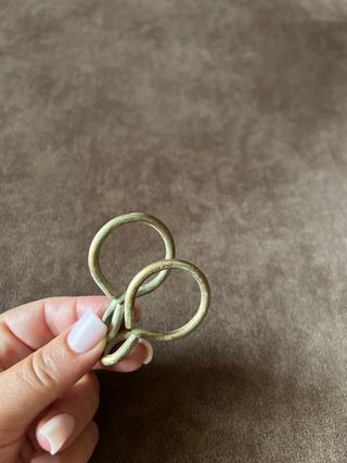 Anelli per tende in metallo dorato antichizzato 